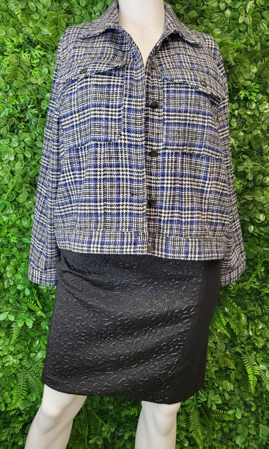 Coco&Belle Houndstooth Textile Bomber Jacket (18-20)