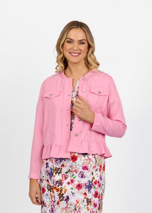 Vassalli Pink Frill Hem Jacket (14)