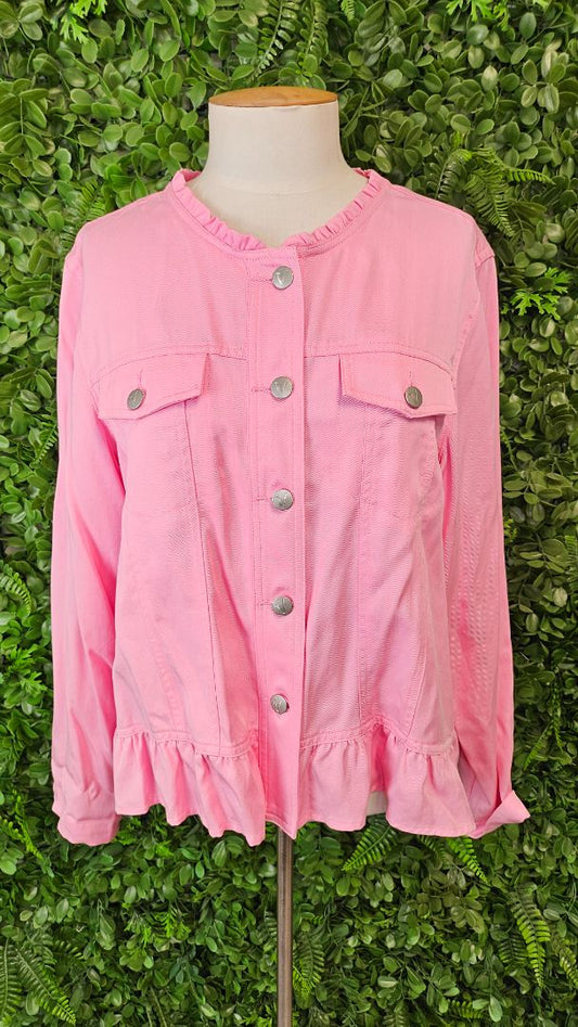 Vassalli Pink Frill Hem Jacket (14)