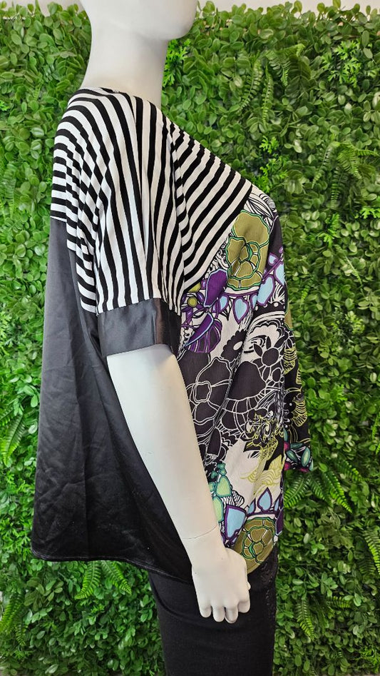 Stella Royal Multi Floral/Stripe Top (O/S)