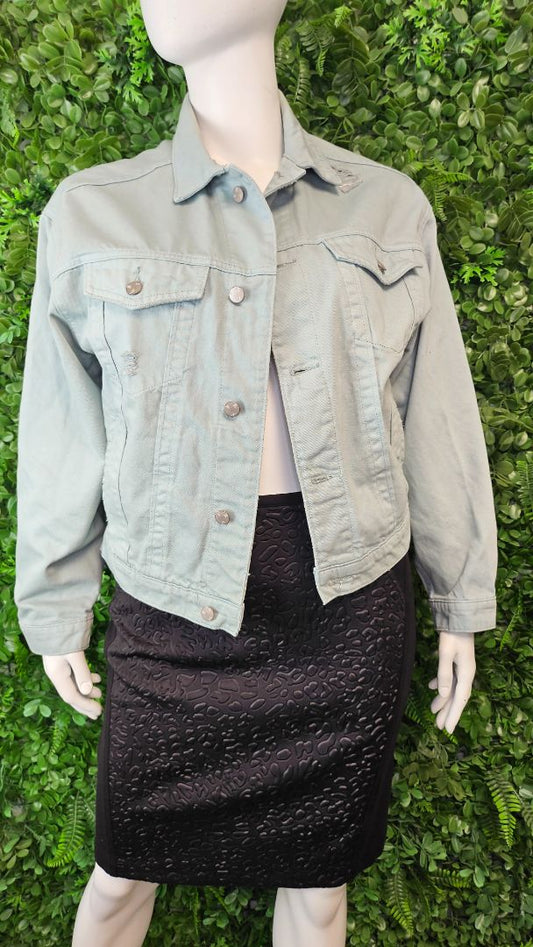 Max Mint Green Distressed Denim Jacket (14)
