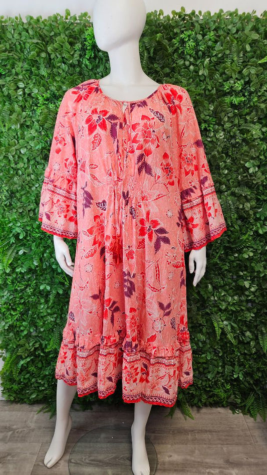 Avenue Orange Midi Dress (22-24)