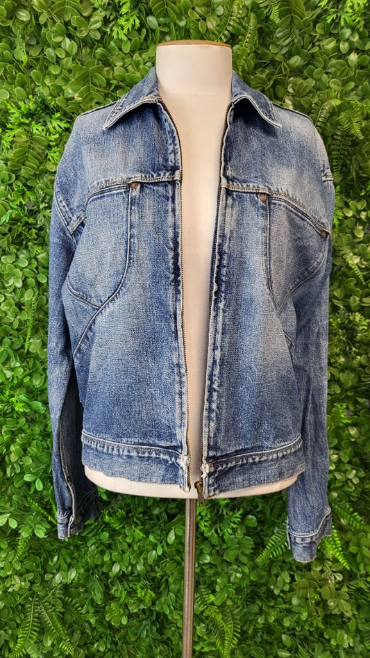 One True Saxon Blue Denim Zip Jacket (10-12)