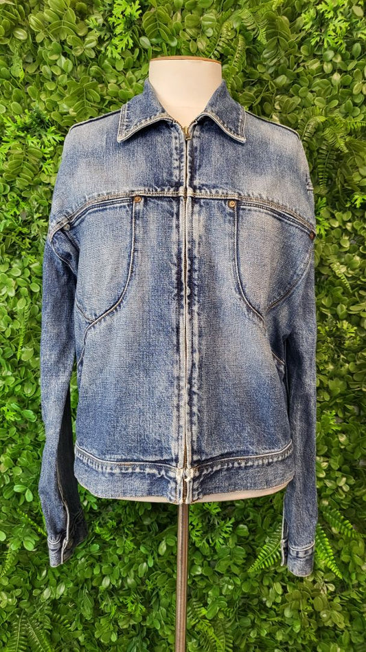 One True Saxon Blue Denim Zip Jacket (10-12)