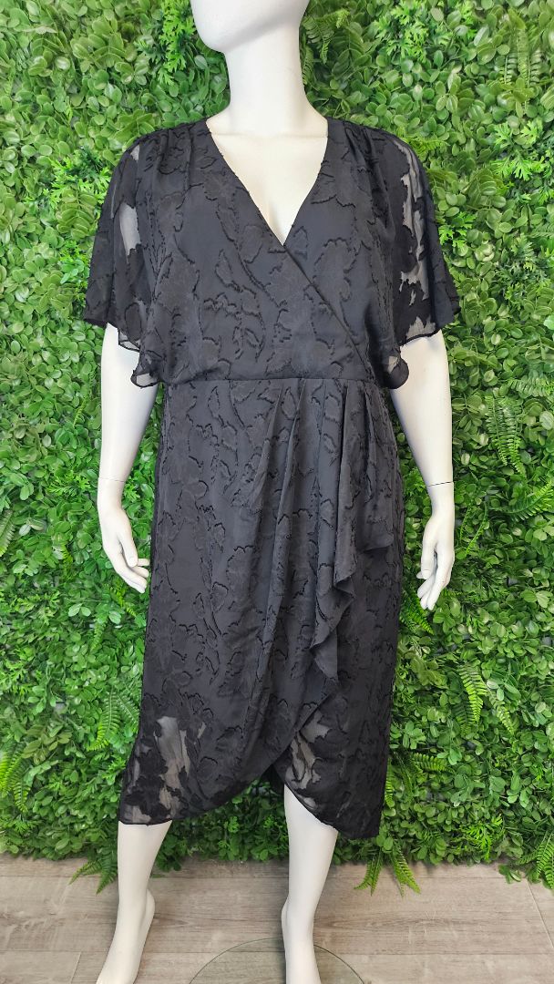Forever New Black Burnt Out Dress (22)