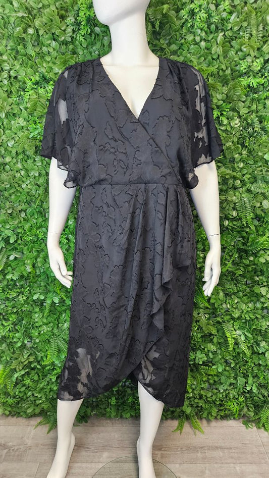 Forever New Black Burnt Out Dress (22)