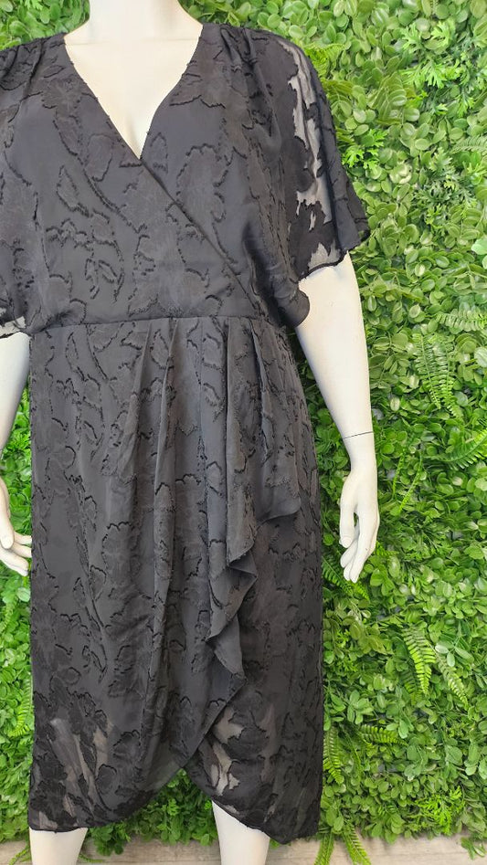 Forever New Black Burnt Out Dress (22)