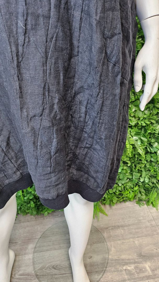 Isla-Maree Black Linen Blend Dress (18-20)