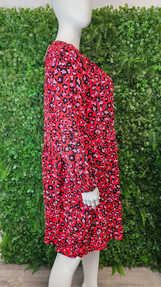 Ruby & Rain Red Animal Print Dress (20)