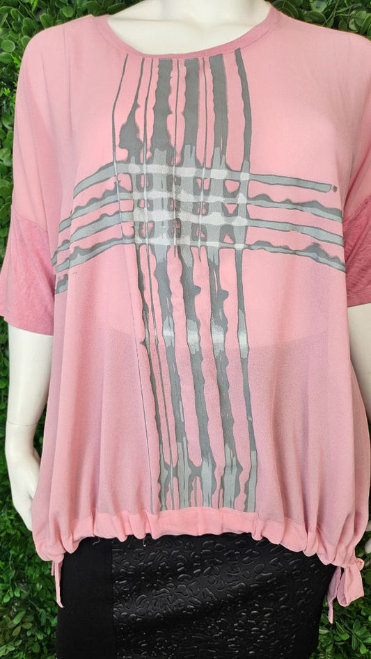 Shine On The Label Pink Sheer Top (18)