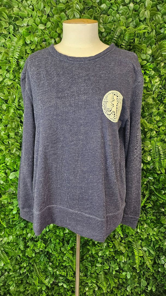 Karen Walker Blue Runway Logo Sweat (10)