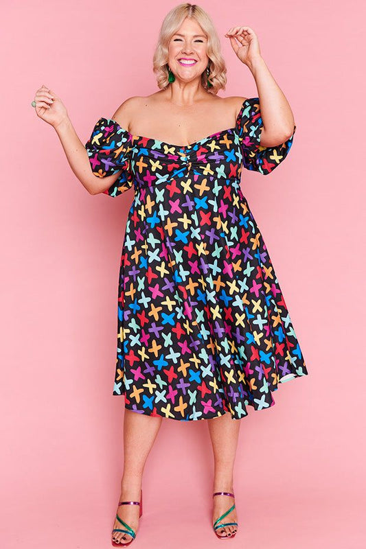 Little Party Dress Multi Cris Cross Dress (16)