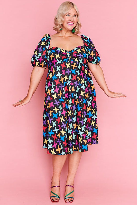 Little Party Dress Multi Cris Cross Dress (16)