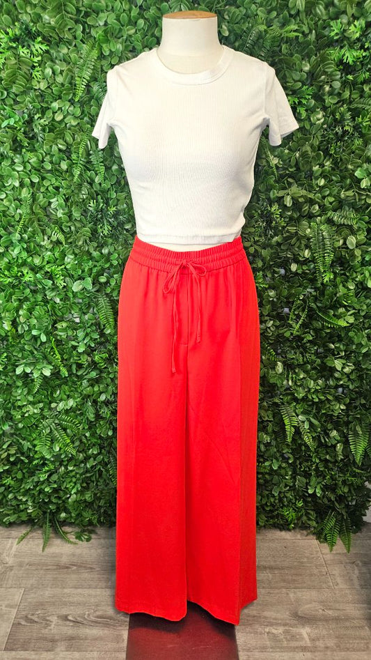 M&S Orange Wide Leg Pant (18)