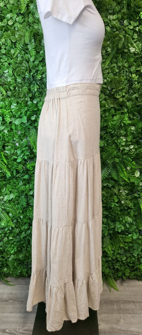 Tosca & Salome Oatmeal Tiered Skirt (12)