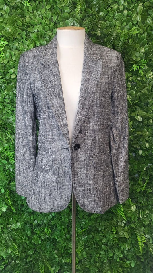 Laura Ashley Grey Linen Blazer (8)