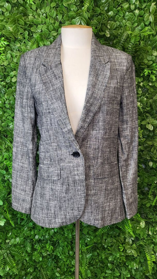 Laura Ashley Grey Linen Blazer (8)