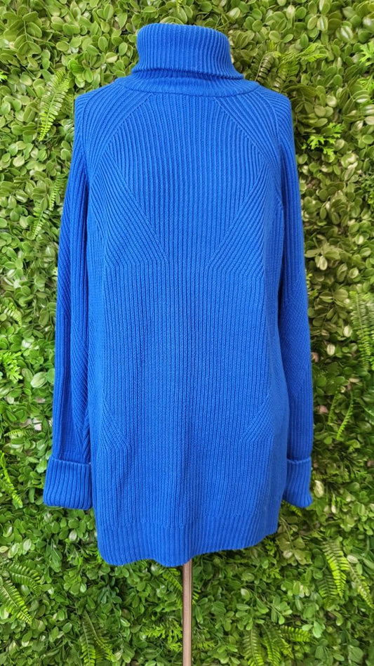 Kowtow Henri Cobalt Blue Henri Roll Neck Jumper (8-10)