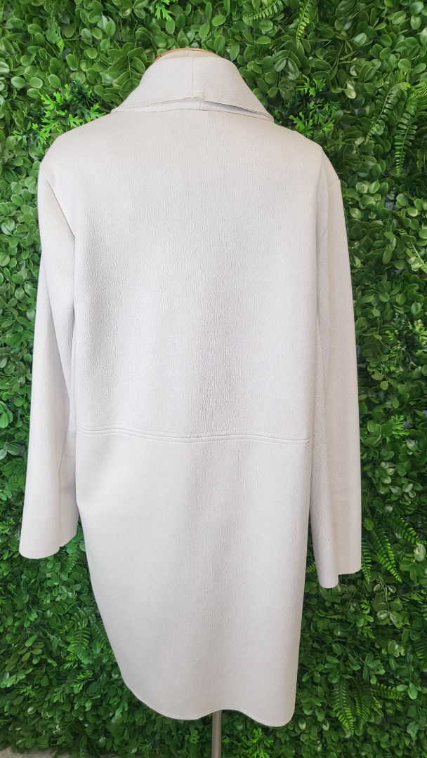 Zara Cream Faux Suede Coatigan (12-14)