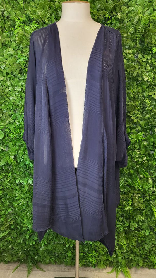 TCD Navy Silk Kaftan (OSFM)