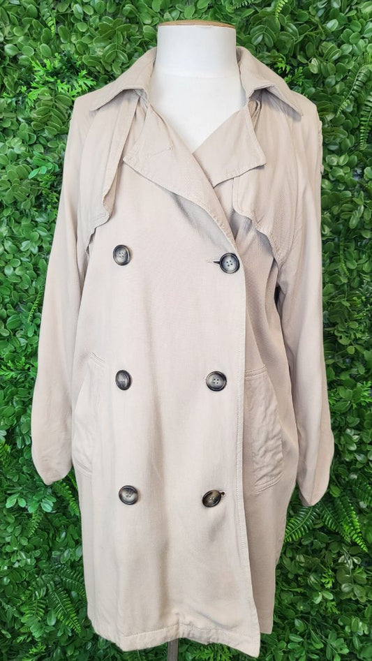 Atmosphere Beige Mini Trench Coat (8)