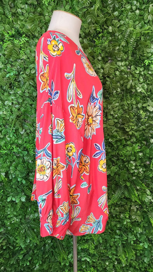 Foil Floral Print Blouse (16)