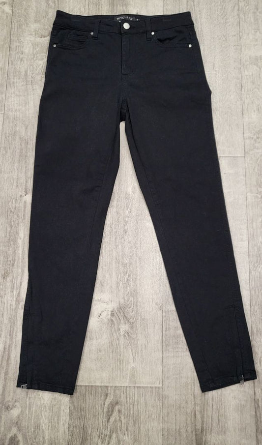 Witchery Black Skinny Zip Detail Jeans (8)