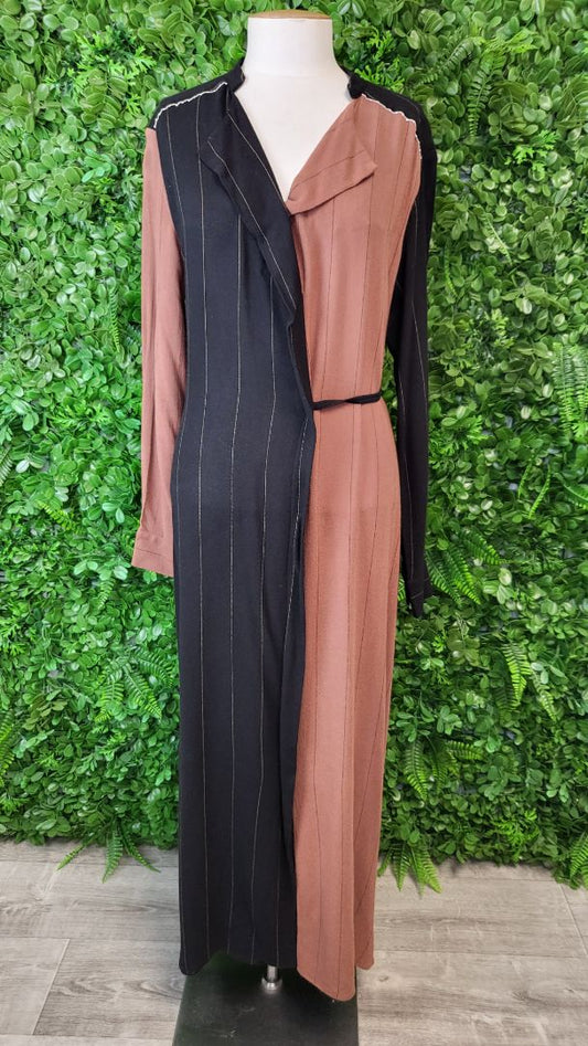 Alysi Tan/Black Two Tone Dress (14-16)