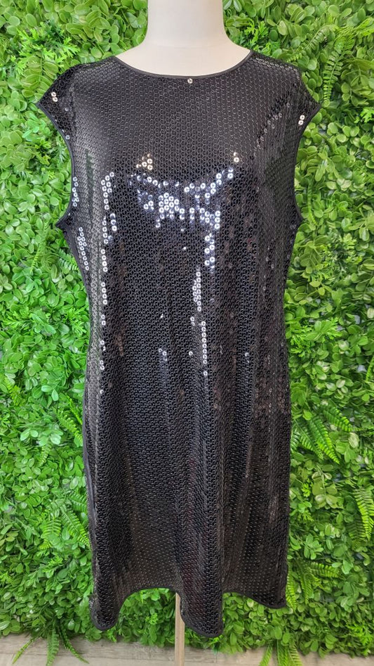 Paula Ryan Black Sequin Tunic Dress (16)