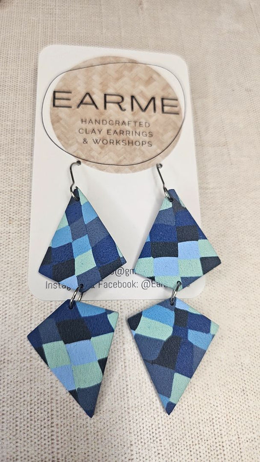 Earme  Multi Geometric Drop Blue