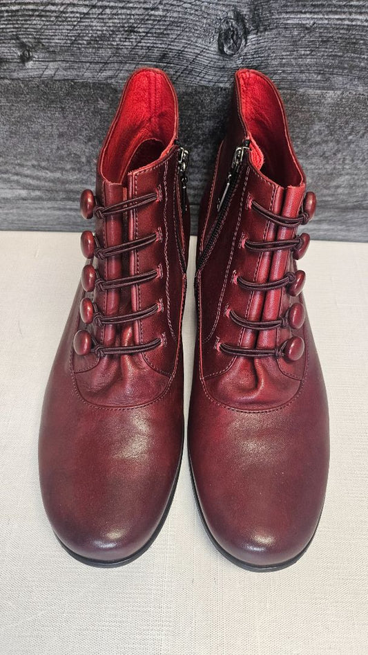 Andrea Renzi Red Leather Boot (9)
