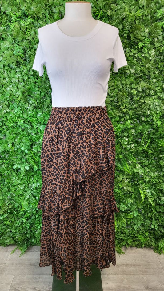 Fate+Becker Animal Print Layered Maxi Skirt (12)