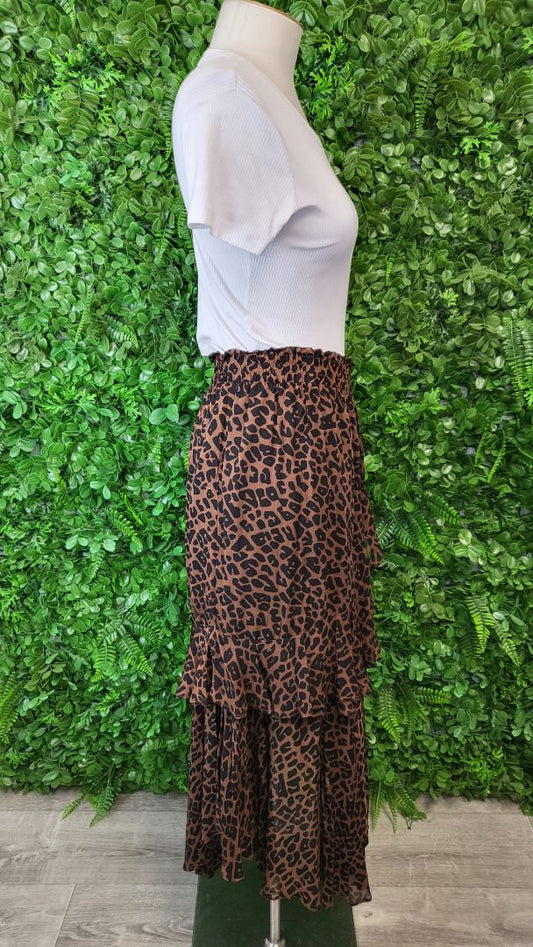 Fate+Becker Animal Print Layered Maxi Skirt (12)