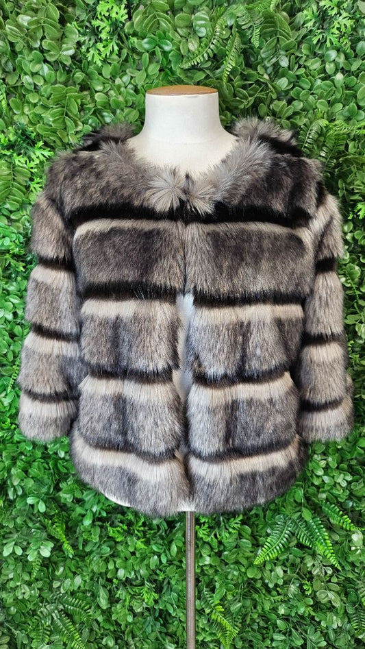 Gaudi Multi Cropped Faux Fur Jacket (14)