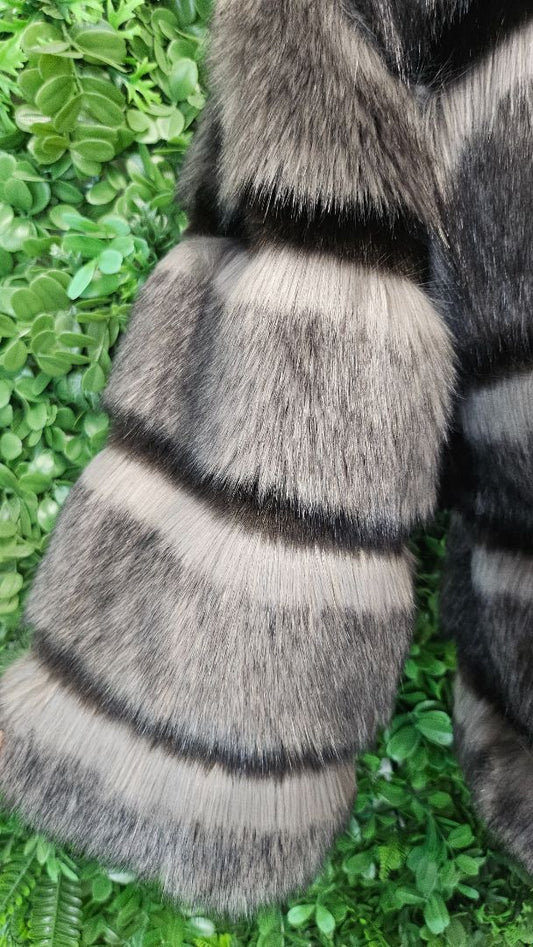 Gaudi Multi Cropped Faux Fur Jacket (14)