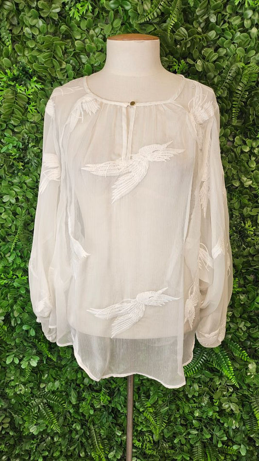 Fate + Becker White Crane Blouse (12)