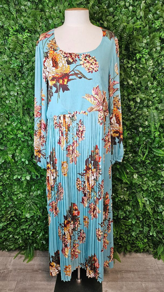 Augustine Floral Pleat Maxi Dress (10)