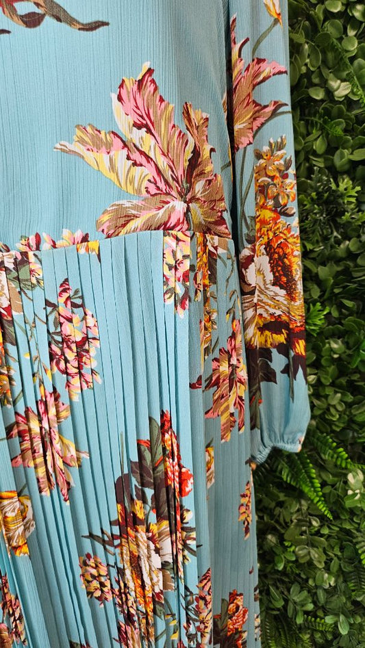 Augustine Floral Pleat Maxi Dress (10)
