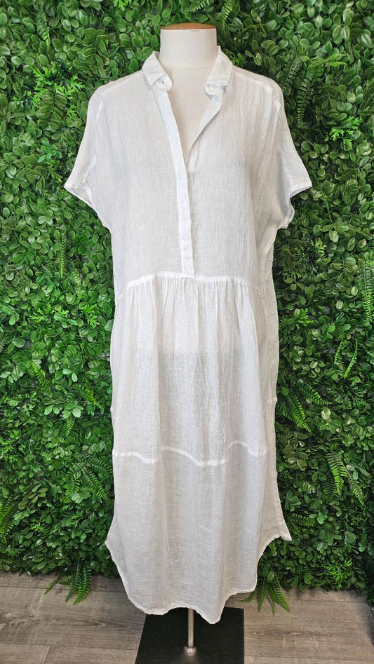 Sills White Linen Slip Dress (8-12)