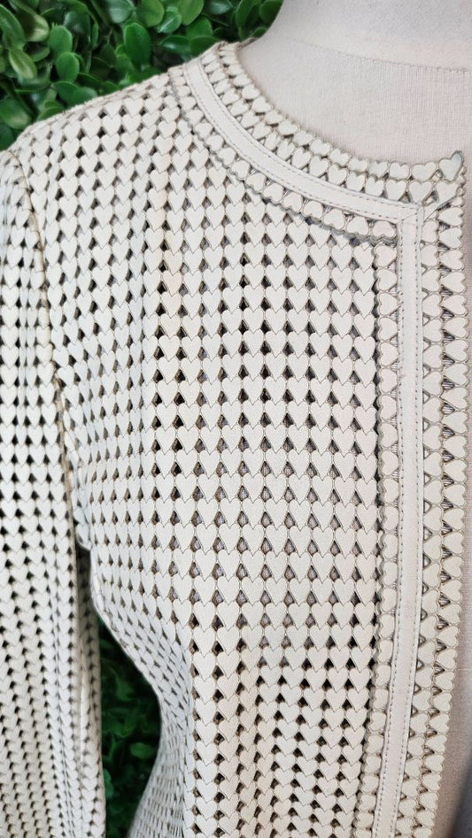 Tory Burch Cream Leather Hearts Jacket (10)