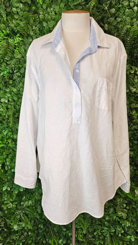 H&S Heritage White Linen Shirt (20)