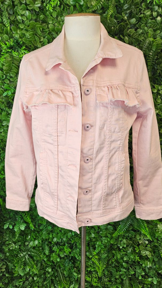 Jump Pink Frill Denim Jacket (10-12)