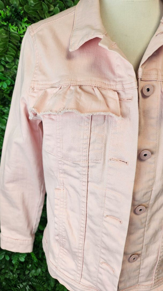 Jump Pink Frill Denim Jacket (10-12)