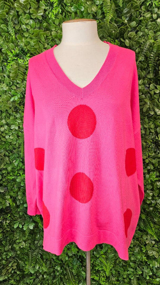 Cali & Co Pink/Red Knit Jumper BNWT (14-16)
