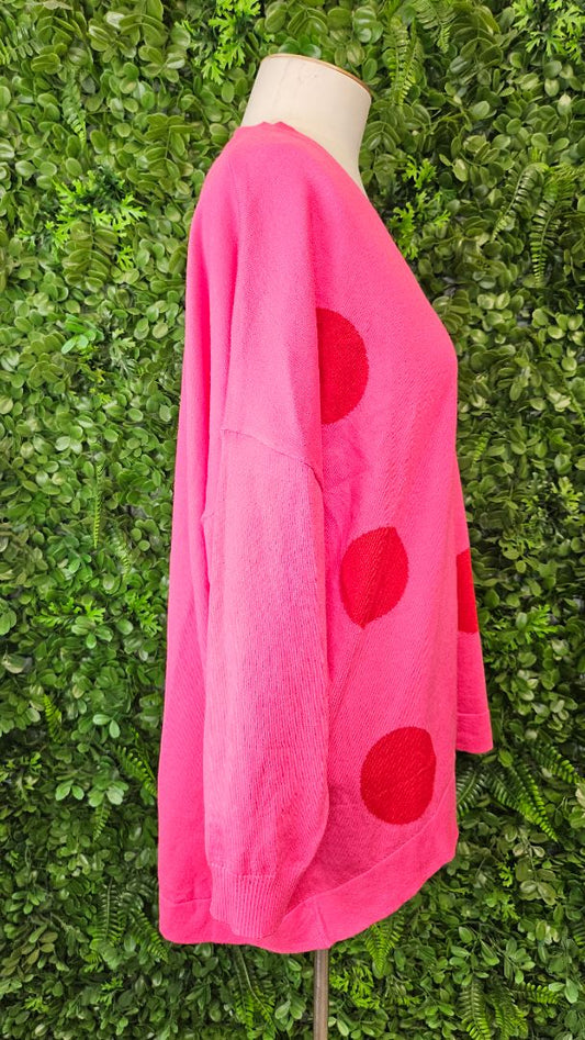Cali & Co Pink/Red Knit Jumper BNWT (14-16)