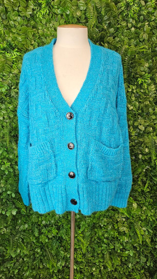 Tommy Hilfiger Azure Texture Cardigan BNWT (14-16)