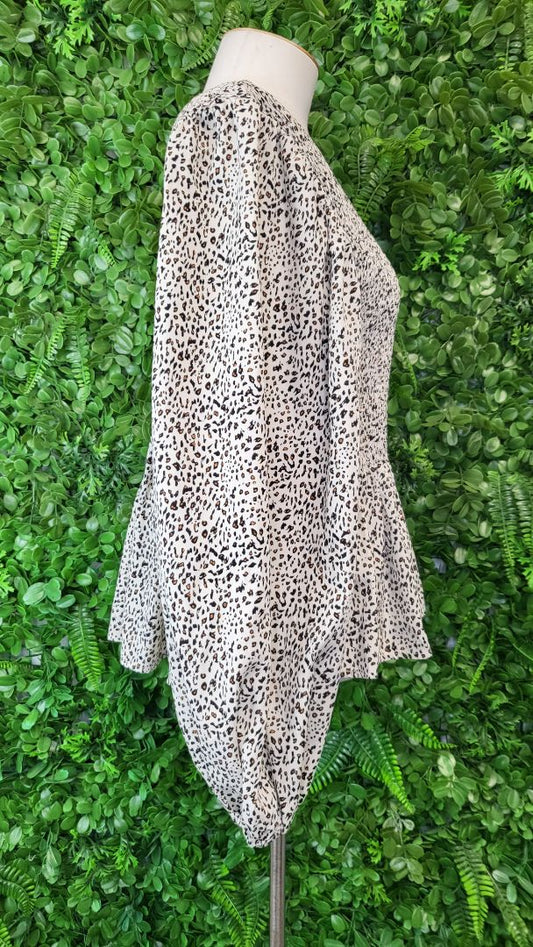 Billie The Label Animal Print Shirred Top (10)