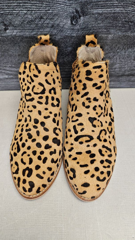 Nude Animal Print Ankle Boot (38)