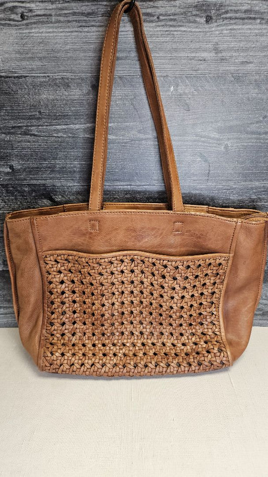 Colorado Tan Leather Tote Bag (42cmx30cmx12cm)