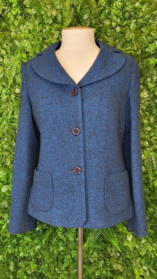 Unknown Blue Textured Blazer (10)